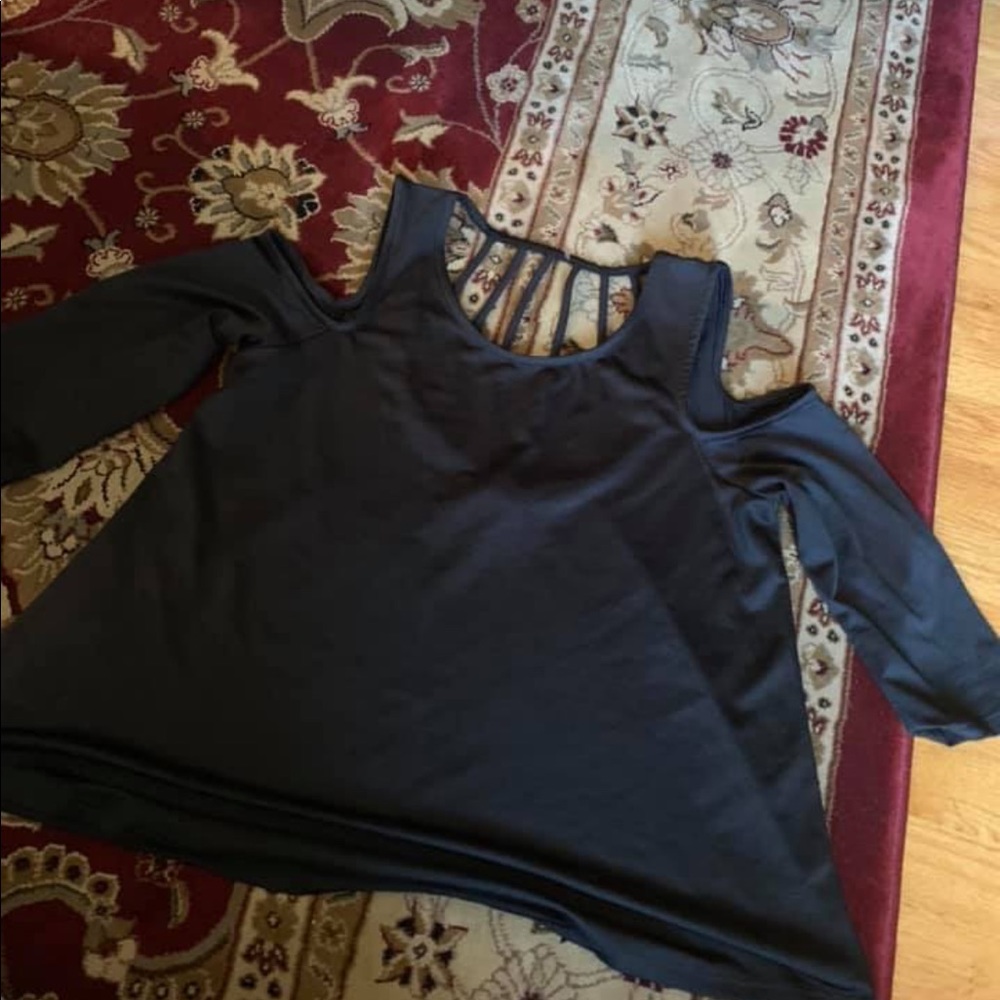 Black off the shoulder top